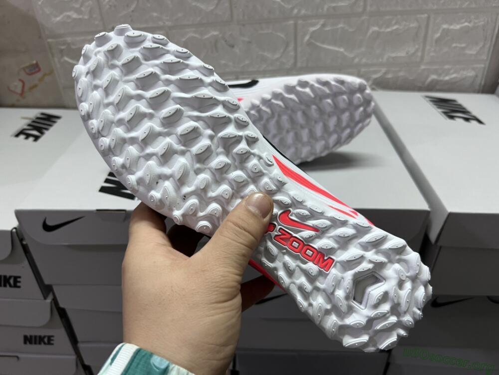 Nike Air Zoom Mercurial Vapor 15 Pro TF Football Shoes - White/Black/Red