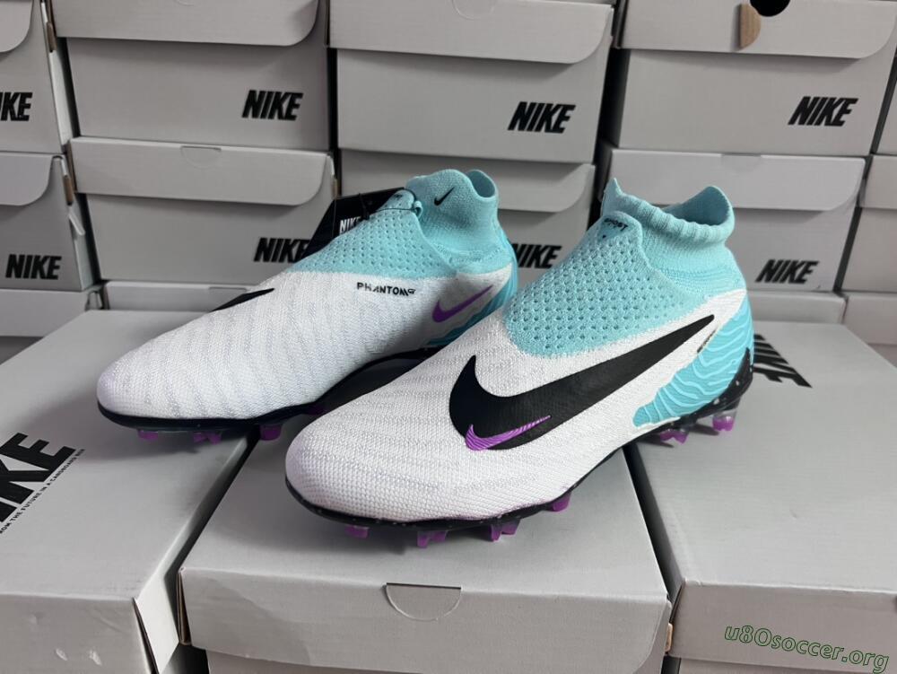 Nike Phantom GX Elite DF FG Football Boots - White/Purple/Jade