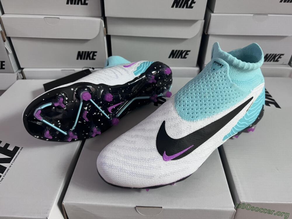 Nike Phantom GX Elite DF FG Football Boots - White/Purple/Jade