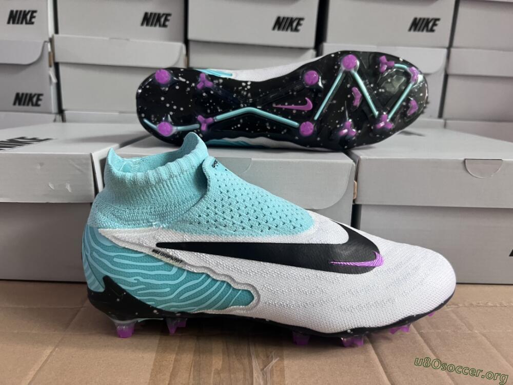 Nike Phantom GX Elite DF FG Football Boots - White/Purple/Jade