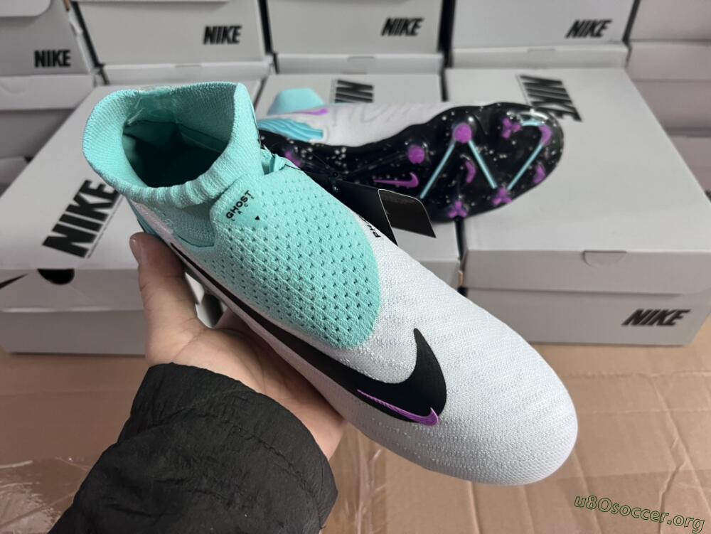 Nike Phantom GX Elite DF FG Football Boots - White/Purple/Jade