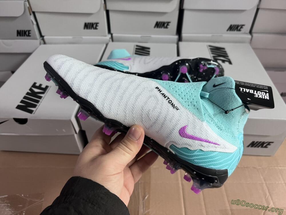 Nike Phantom GX Elite DF FG Football Boots - White/Purple/Jade