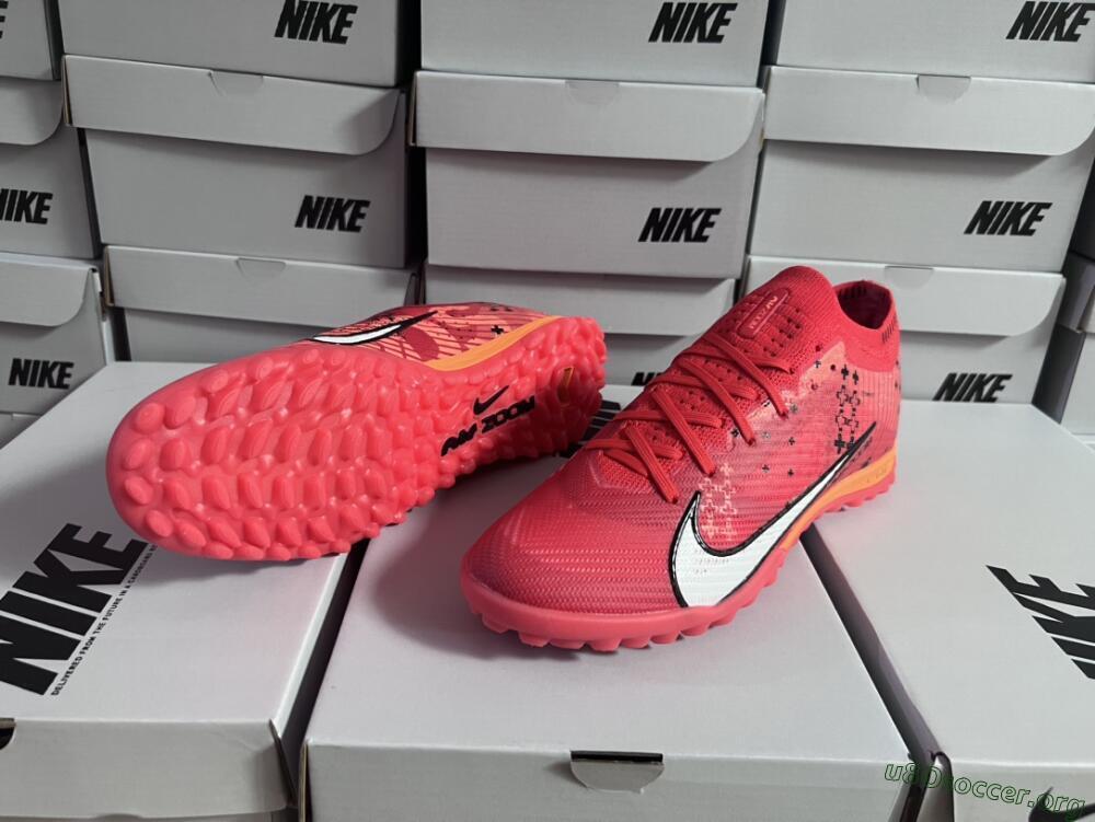 Nike Air Zoom Mercurial Vapor 15 Pro TF Football Shoes - Red/White/Black