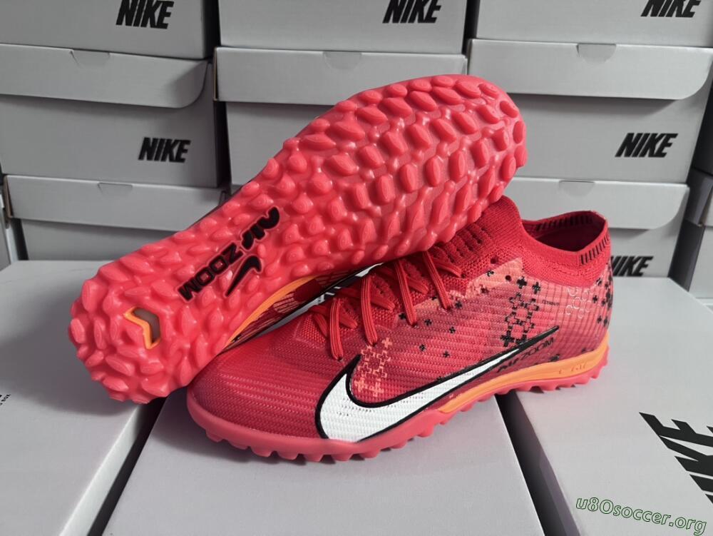 Nike Air Zoom Mercurial Vapor 15 Pro TF Football Shoes - Red/White/Black