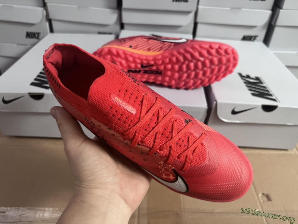 Nike Air Zoom Mercurial Vapor 15 Pro TF Football Shoes - Red/White/Black