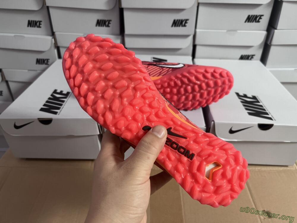 Nike Air Zoom Mercurial Vapor 15 Pro TF Football Shoes - Red/White/Black