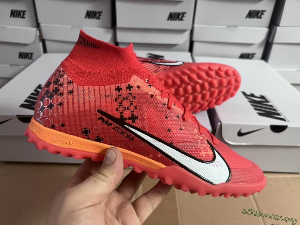 Nike Air Zoom Mercurial Superfly 9 Elite TF Football Shoes - Red/White/Black
