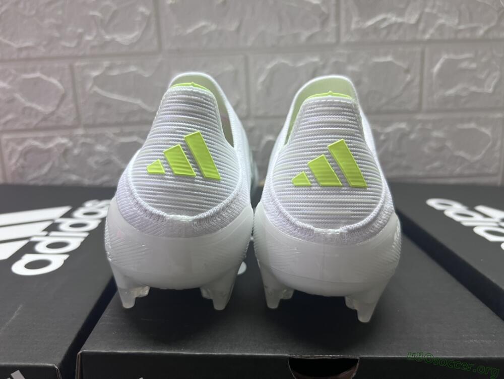 Adidas F50 Adizero FG Football Boots - White/Black/Yellow