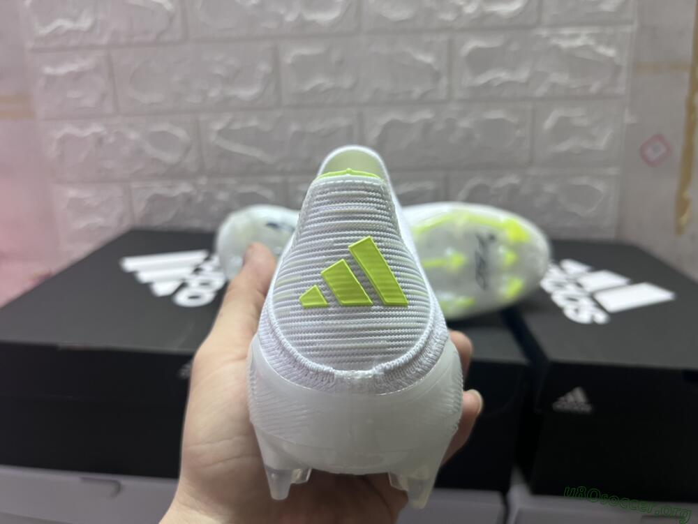 Adidas F50 Adizero FG Football Boots - White/Black/Yellow