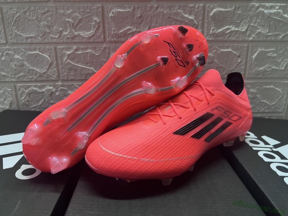 Adidas F50 Adizero FG Football Boots - Red/Black