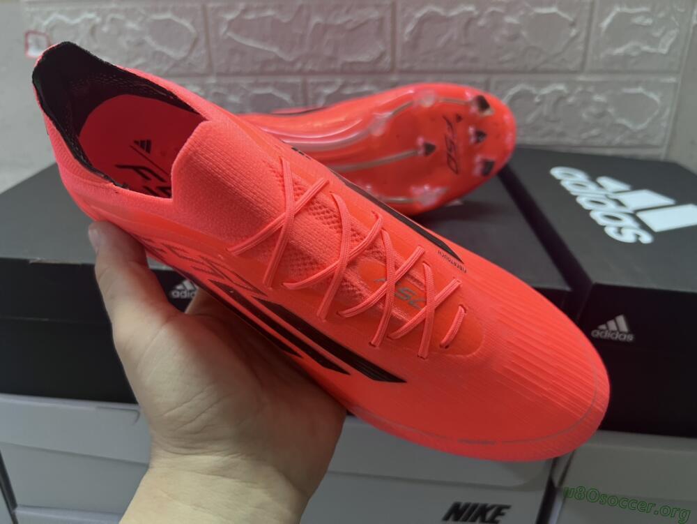 Adidas F50 Adizero FG Football Boots - Red/Black