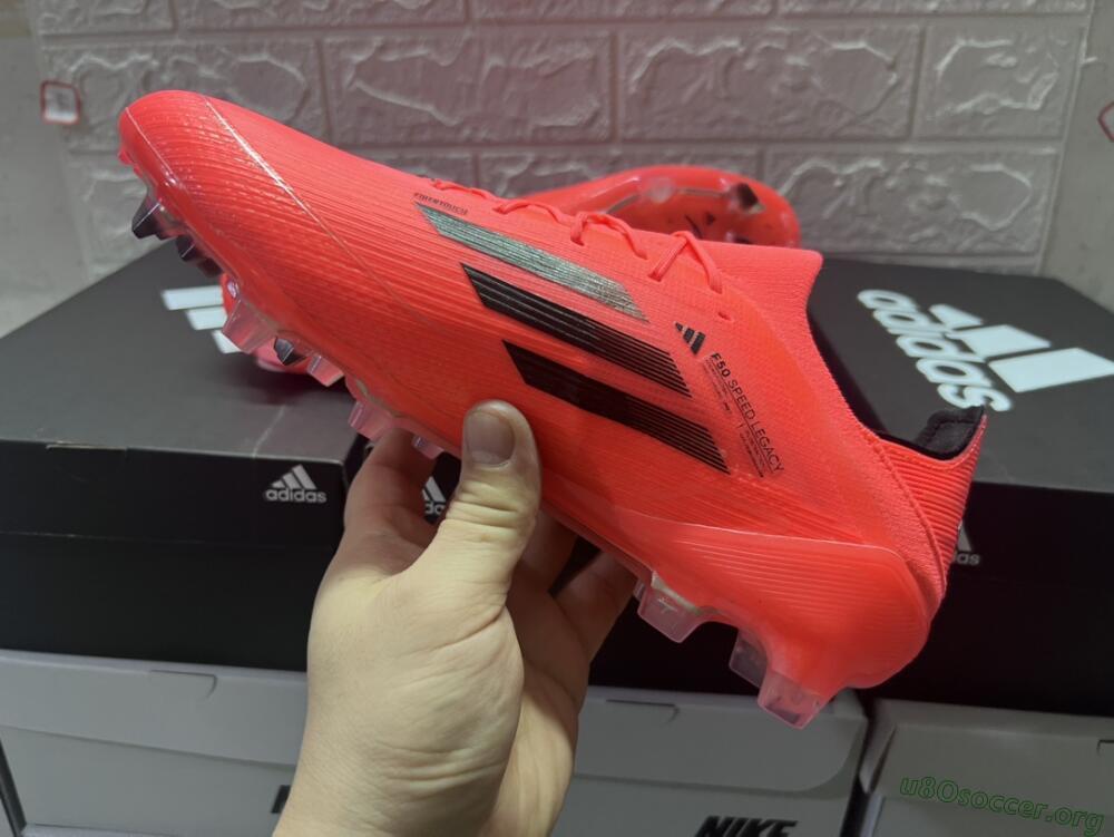 Adidas F50 Adizero FG Football Boots - Red/Black