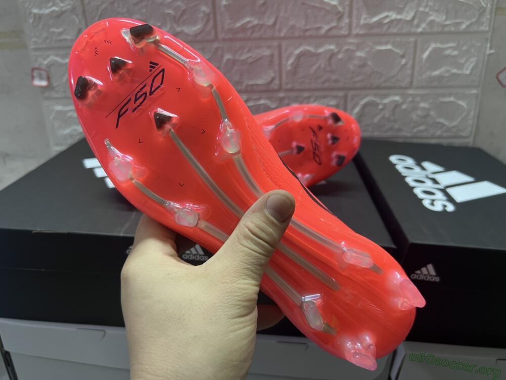 Adidas F50 Adizero FG Football Boots - Red/Black