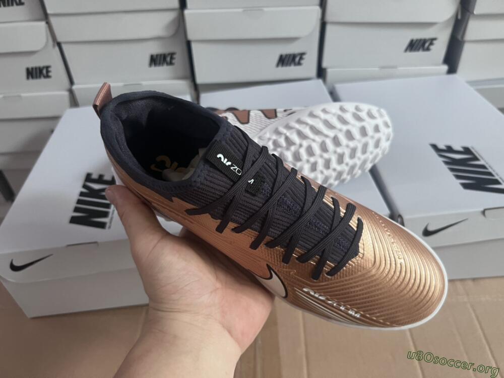 Nike Air Zoom Mercurial Vapor 15 Pro TF Football Shoes - Rose Gold/Black/White