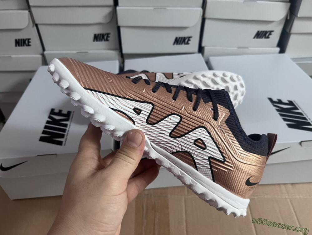 Nike Air Zoom Mercurial Vapor 15 Pro TF Football Shoes - Rose Gold/Black/White