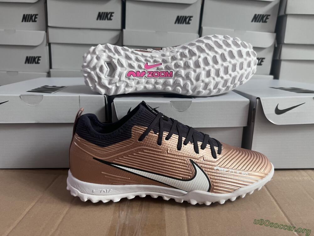 Nike Air Zoom Mercurial Vapor 15 Pro TF Football Shoes - Rose Gold/Black/White