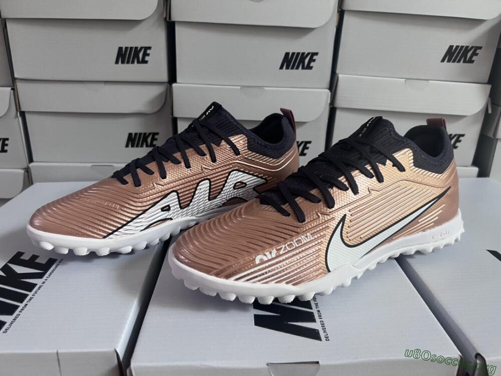 Nike Air Zoom Mercurial Vapor 15 Pro TF Football Shoes - Rose Gold/Black/White