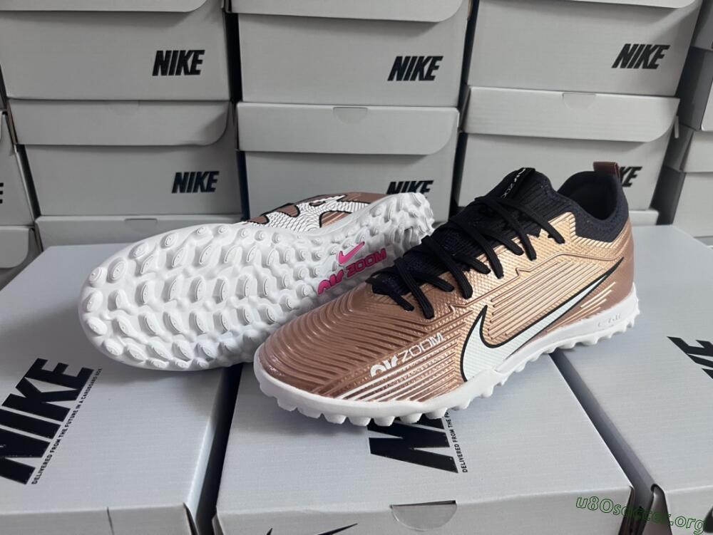 Nike Air Zoom Mercurial Vapor 15 Pro TF Football Shoes - Rose Gold/Black/White