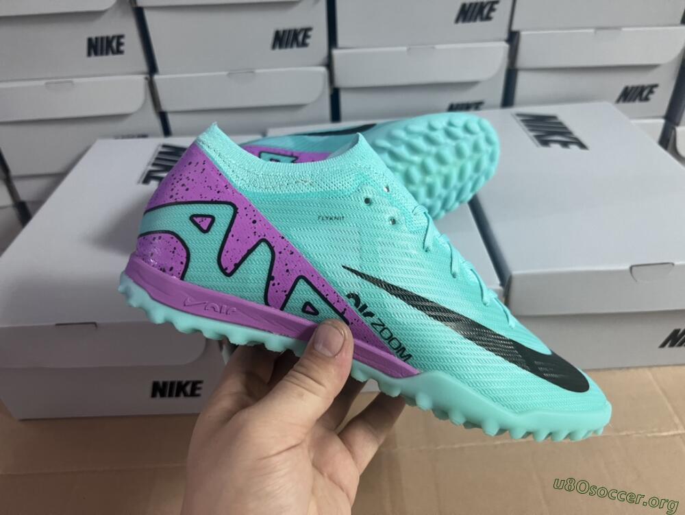 Nike Air Zoom Mercurial Vapor 15 Elite TF Football Shoes - Blue/Black/Purple