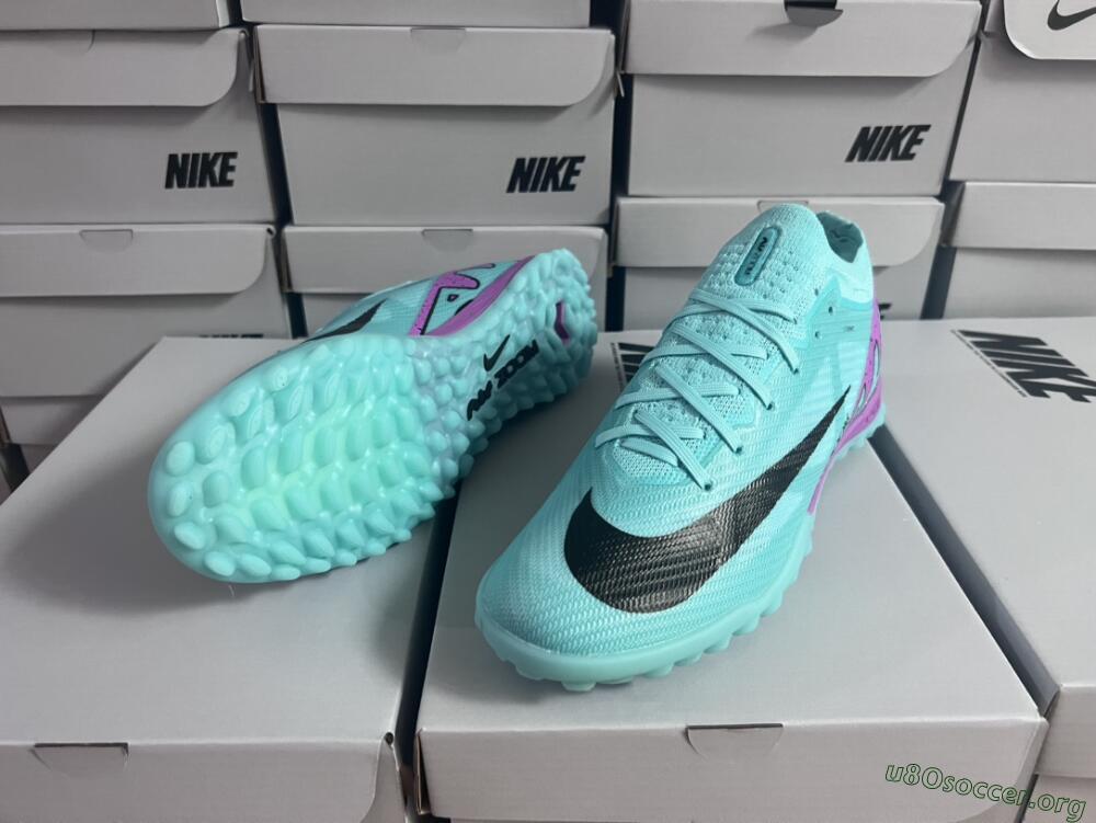 Nike Air Zoom Mercurial Vapor 15 Elite TF Football Shoes - Blue/Black/Purple