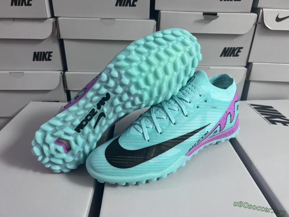 Nike Air Zoom Mercurial Vapor 15 Elite TF Football Shoes - Blue/Black/Purple