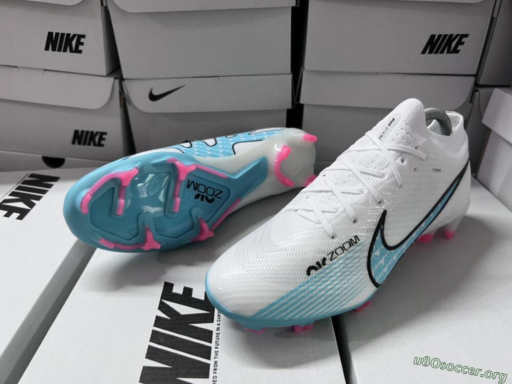 Nike Air Zoom Mercurial Vapor 15 Elite FG Football Boots - White/Blue/Pink