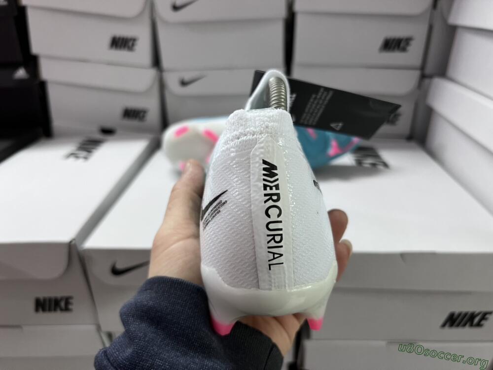 Nike Air Zoom Mercurial Vapor 15 Elite FG Football Boots - White/Blue/Pink