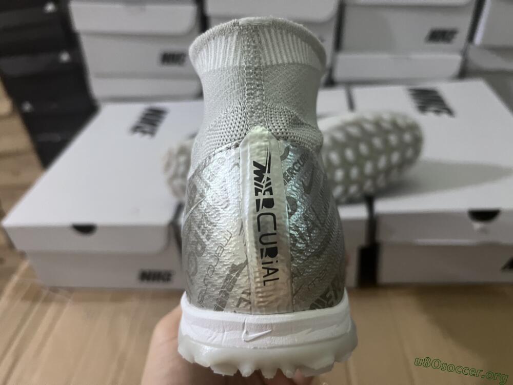 Nike Air Zoom Mercurial Superfly 9 Elite TF Football Shoes - Silver/Gold