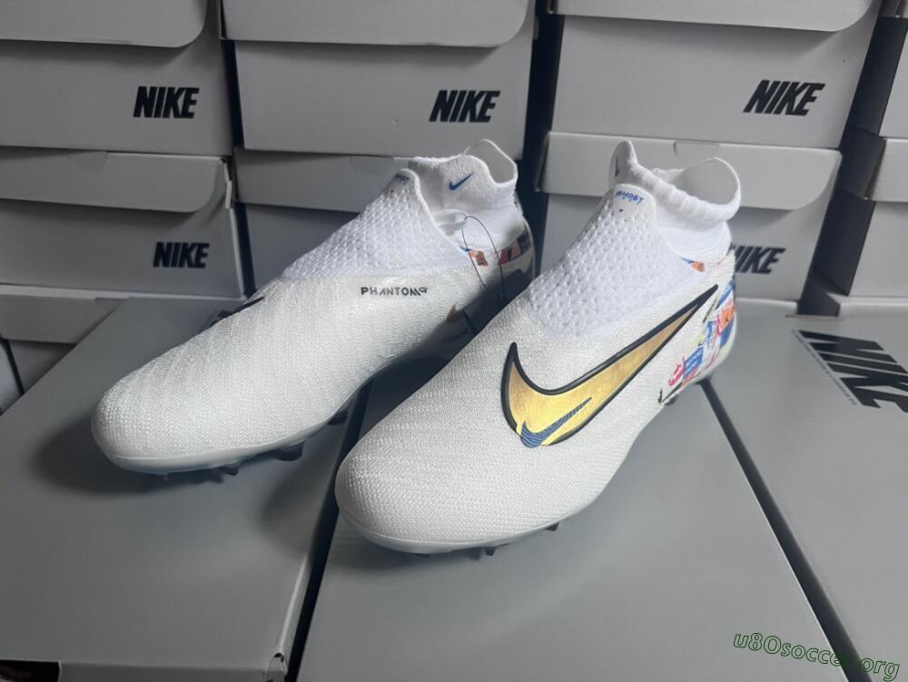 Harry Kane x Nike Phantom GX DF Elite FG Football Boots - White/Gold/Blue