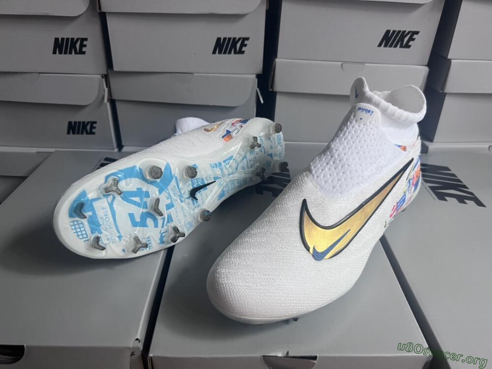 Harry Kane x Nike Phantom GX DF Elite FG Football Boots - White/Gold/Blue