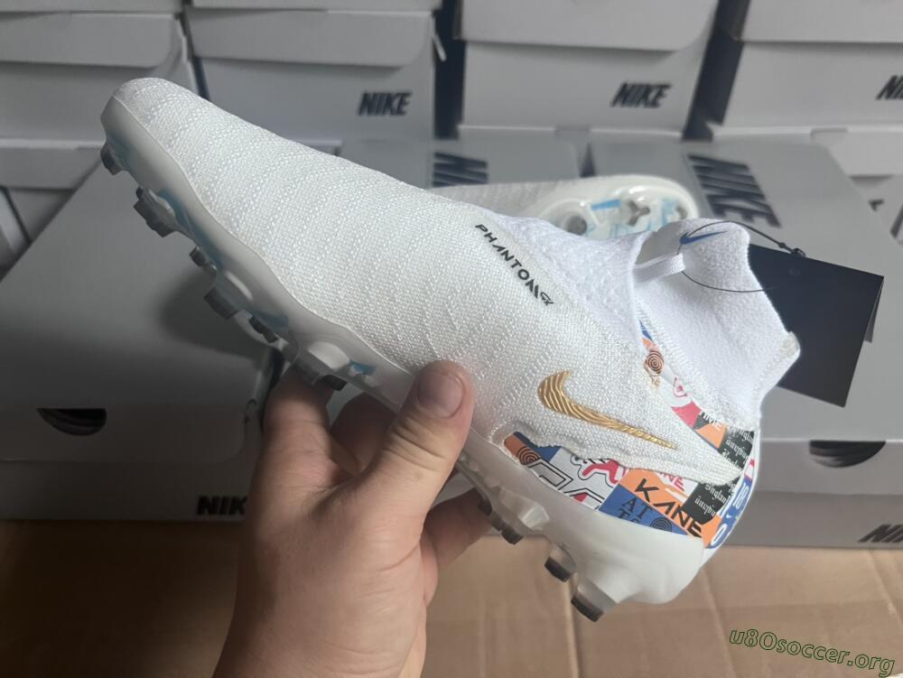 Harry Kane x Nike Phantom GX DF Elite FG Football Boots - White/Gold/Blue