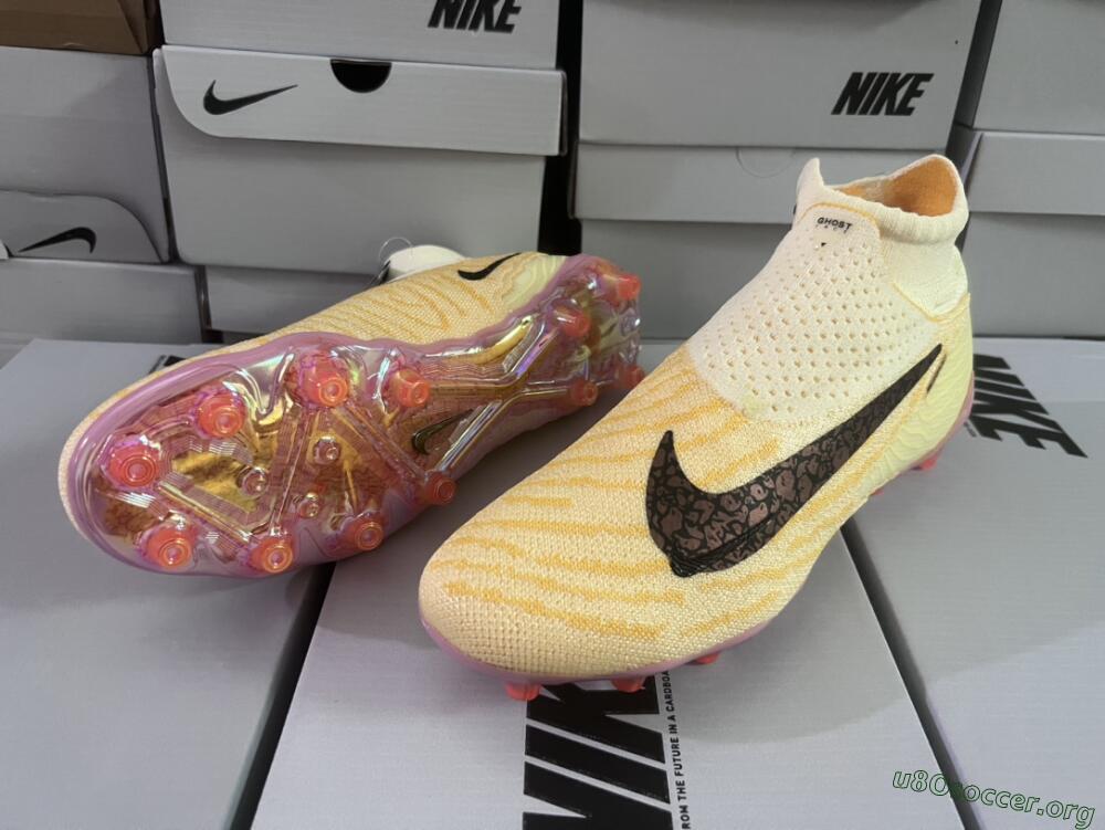 Nike Phantom GX Elite DF Link Blaze Pack FG Football Boots - Citron Tint/Burgundy Crush