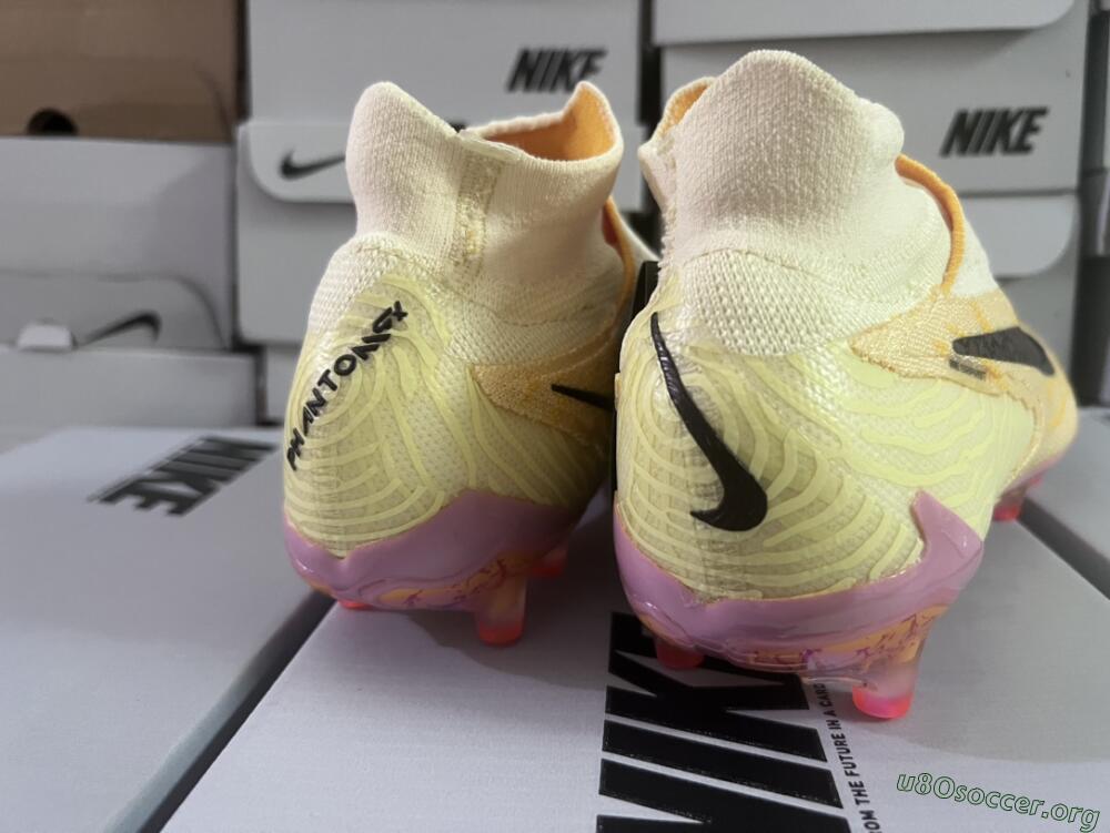 Nike Phantom GX Elite DF Link Blaze Pack FG Football Boots - Citron Tint/Burgundy Crush