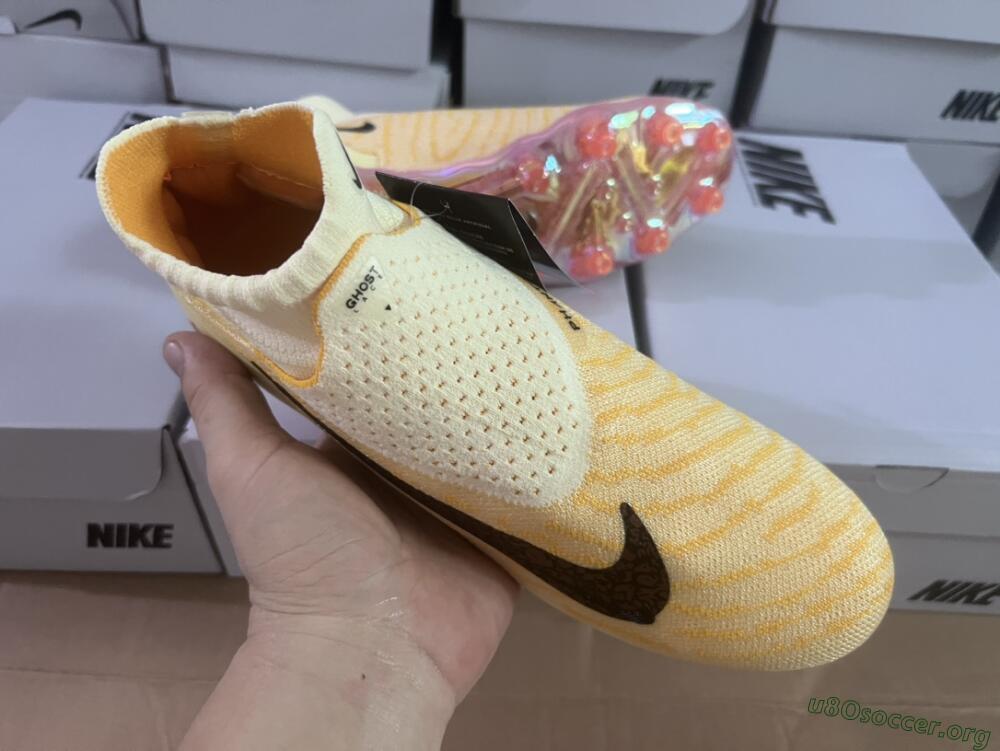 Nike Phantom GX Elite DF Link Blaze Pack FG Football Boots - Citron Tint/Burgundy Crush