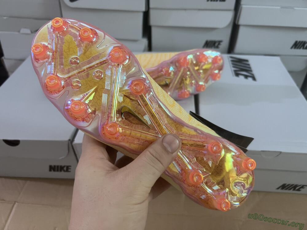 Nike Phantom GX Elite DF Link Blaze Pack FG Football Boots - Citron Tint/Burgundy Crush