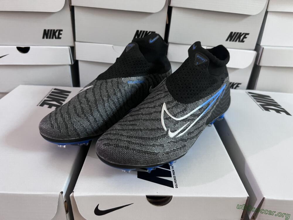 Nike Phantom GX Elite DF Link FG Football Boots - Grey/Black/Blue