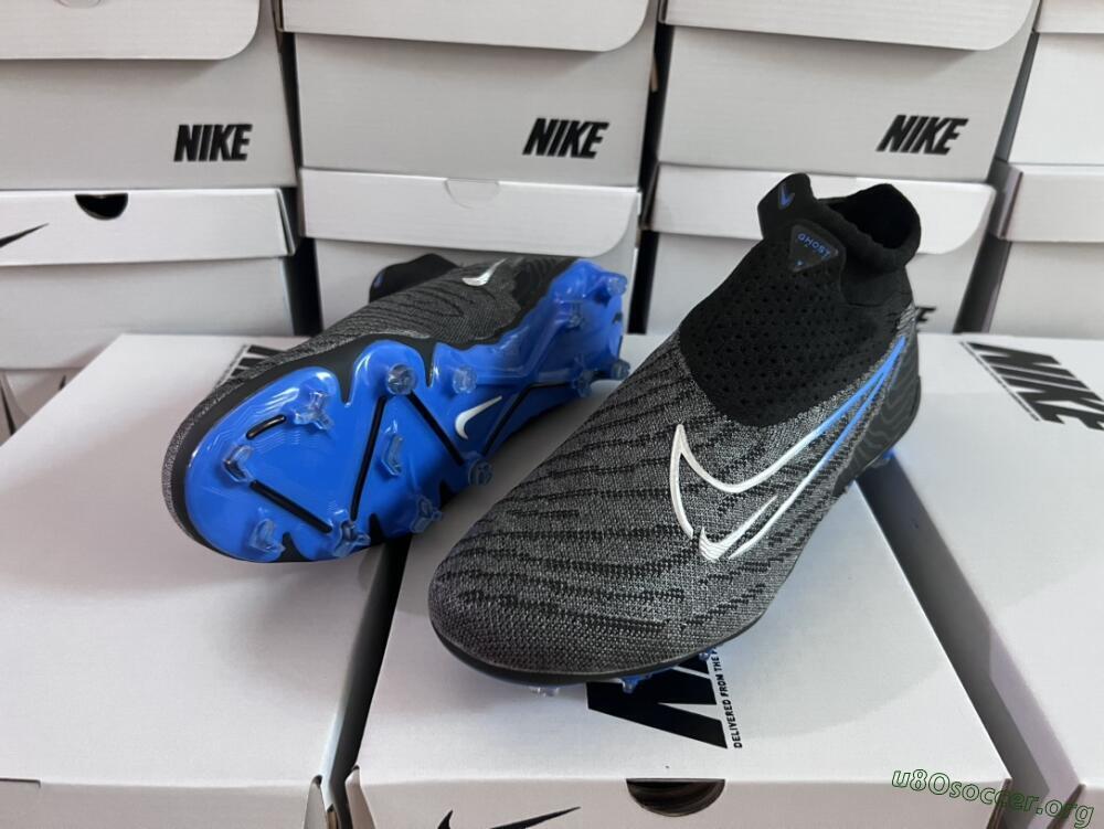 Nike Phantom GX Elite DF Link FG Football Boots - Grey/Black/Blue