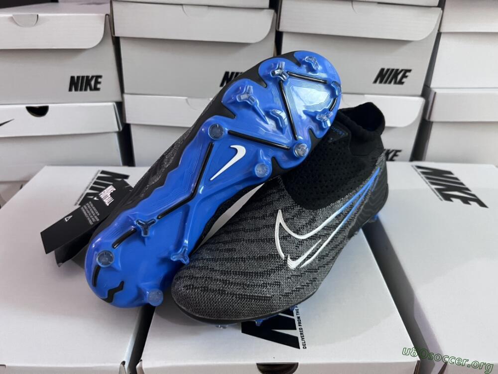Nike Phantom GX Elite DF Link FG Football Boots - Grey/Black/Blue