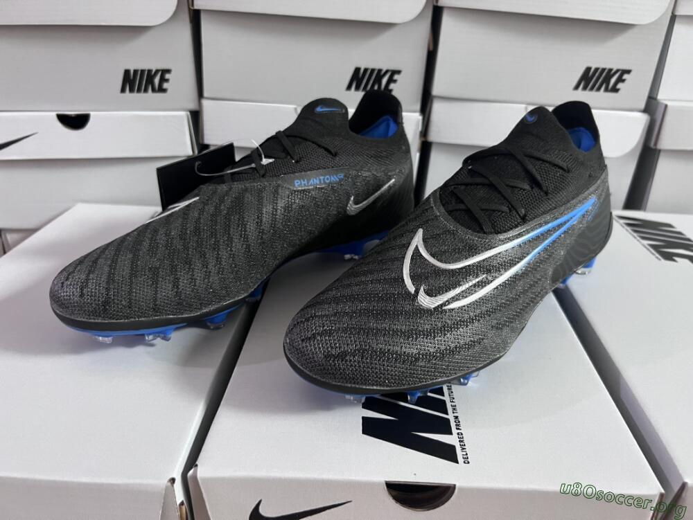 Nike Phantom GX Elite FG Football Boots - Black/Grey/Blue