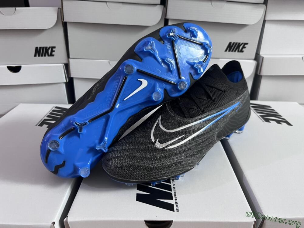 Nike Phantom GX Elite FG Football Boots - Black/Grey/Blue