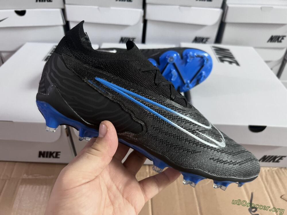 Nike Phantom GX Elite FG Football Boots - Black/Grey/Blue