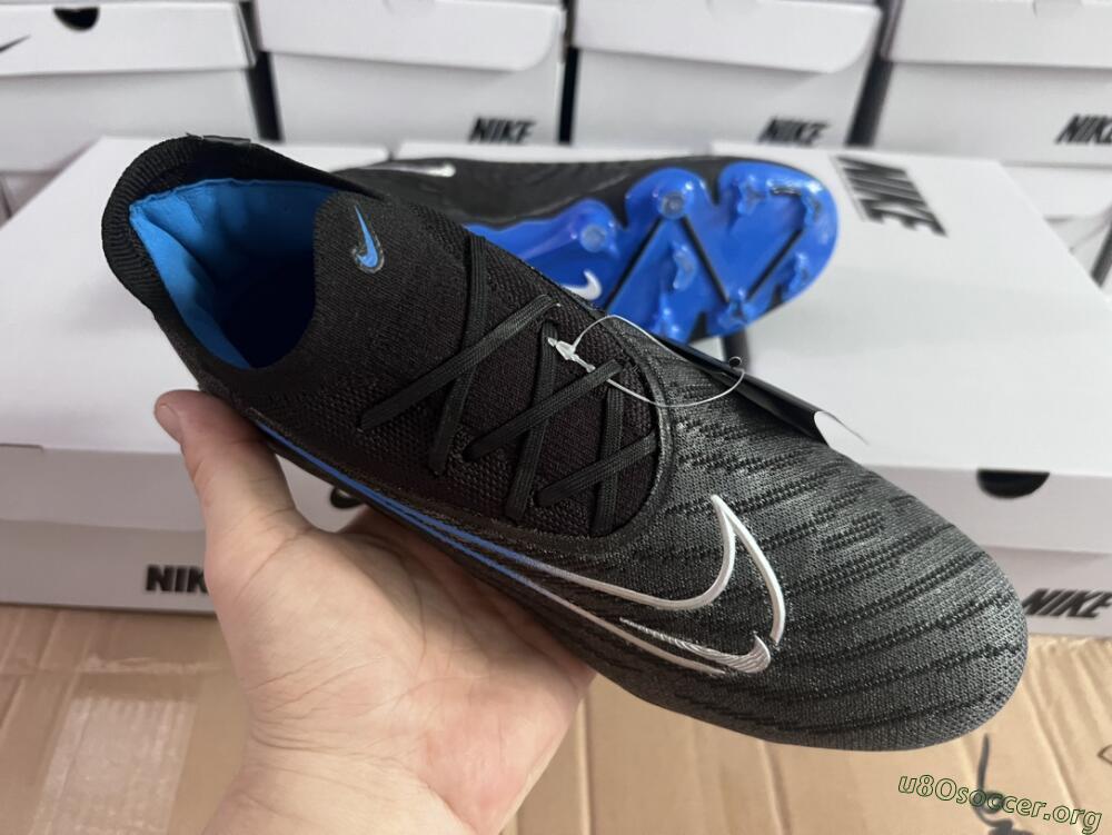 Nike Phantom GX Elite FG Football Boots - Black/Grey/Blue