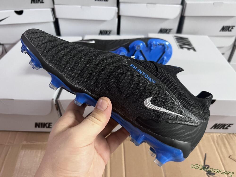 Nike Phantom GX Elite FG Football Boots - Black/Grey/Blue