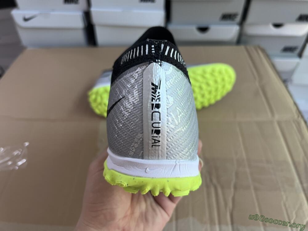 Nike Air Zoom Mercurial Vapor 15 Elite TF Football Shoes - Silver/Green/Black