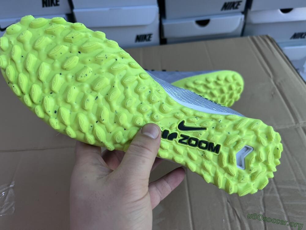 Nike Air Zoom Mercurial Vapor 15 Elite TF Football Shoes - Silver/Green/Black