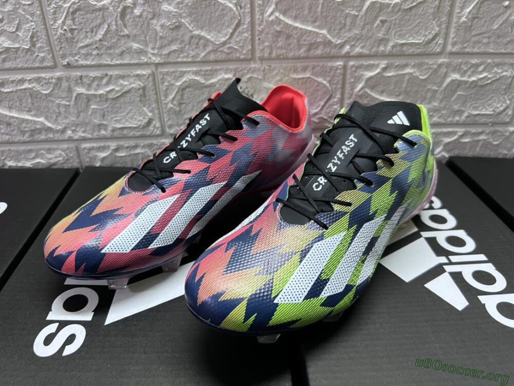 Adidas X Crazyfast Limited Edition FG Football Boots - White/Yellow/Orange/Black