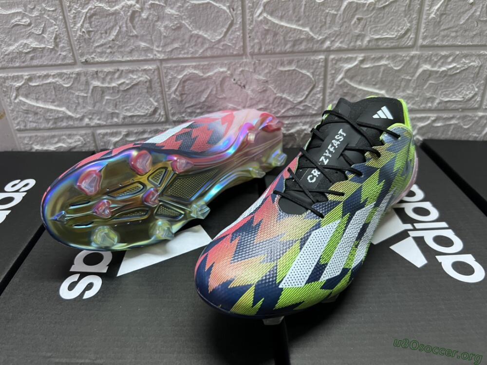 Adidas X Crazyfast Limited Edition FG Football Boots - White/Yellow/Orange/Black