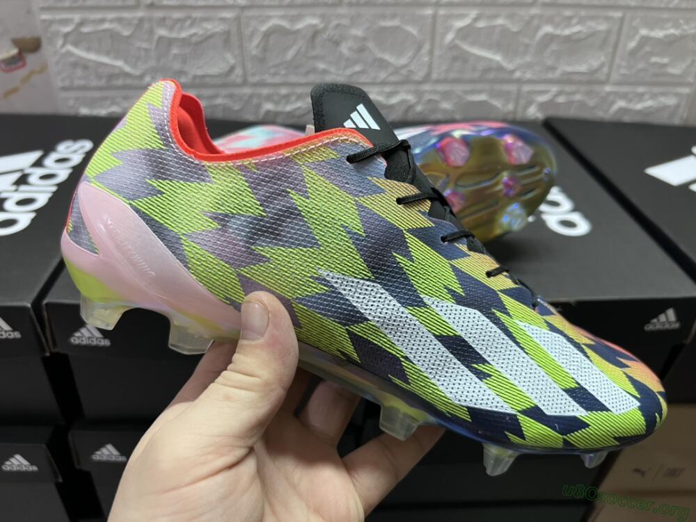 Adidas X Crazyfast Limited Edition FG Football Boots - White/Yellow/Orange/Black