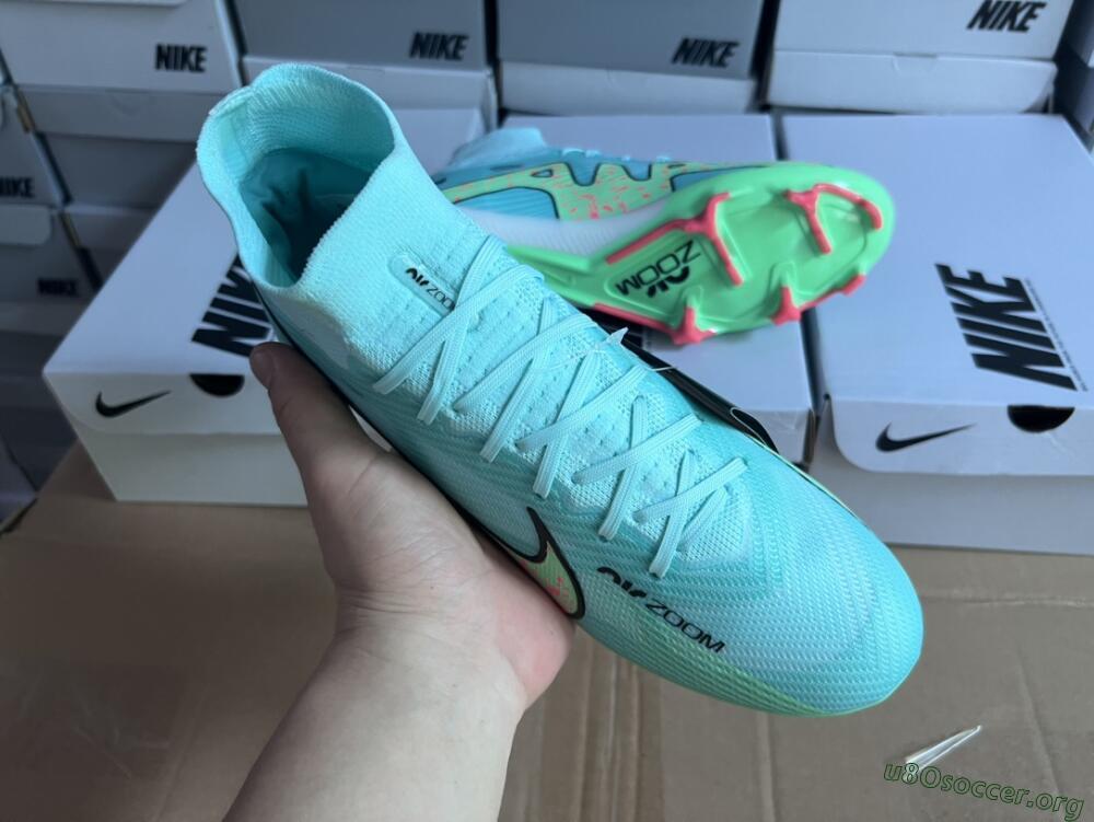 Nike Air Zoom Mercurial Superfly 9 Elite FG Football Boots - Blue/Green/Black