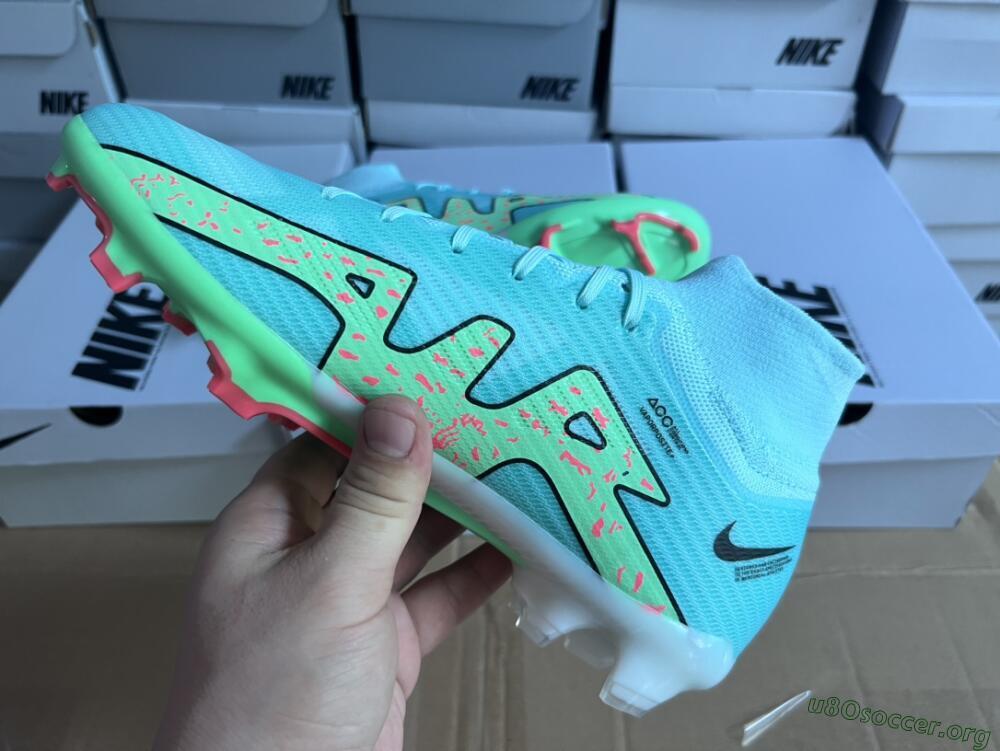 Nike Air Zoom Mercurial Superfly 9 Elite FG Football Boots - Blue/Green/Black
